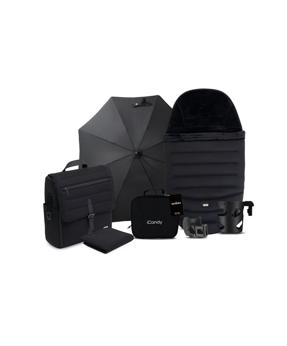 iCandy Peach 8 Complete Pushchair Bundle with Cybex Cloud T i-Size Rotating Baby Car Seat - Black
