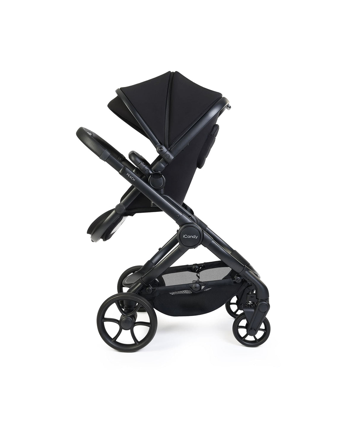 iCandy Peach 8 Complete Pushchair Bundle with Cybex Cloud T i-Size Rotating Baby Car Seat - Black