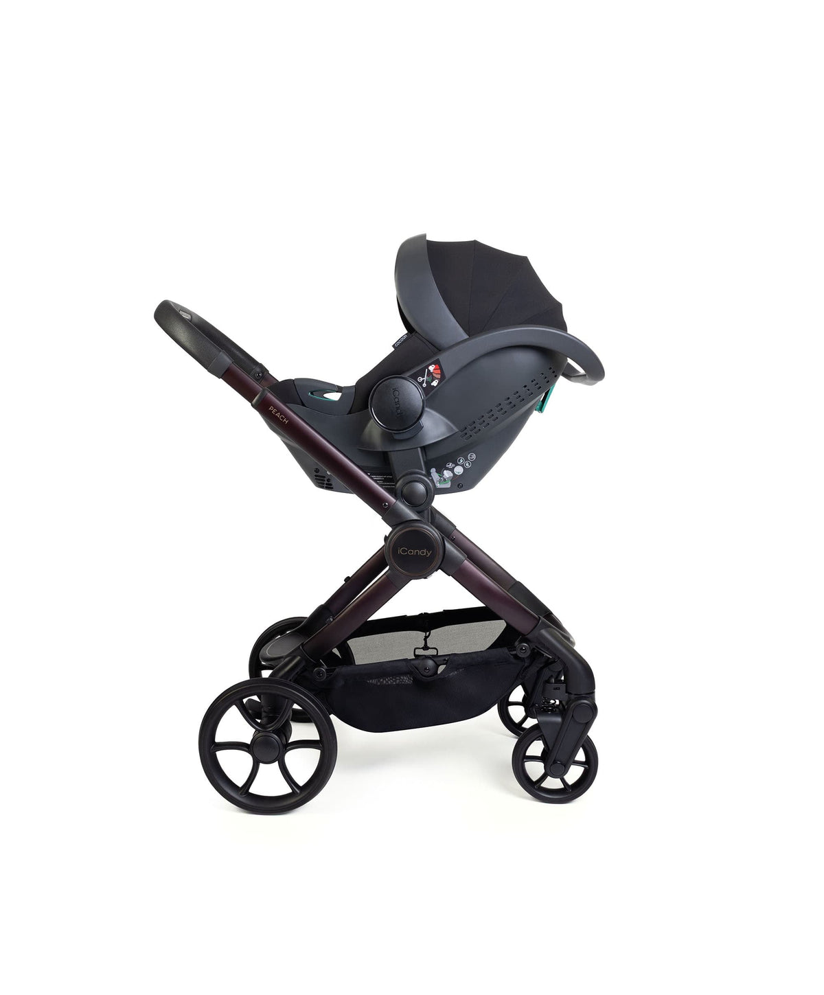 iCandy Peach 8 Complete Pushchair Bundle with Cocoon 360 Car Seat - Coffee Bean