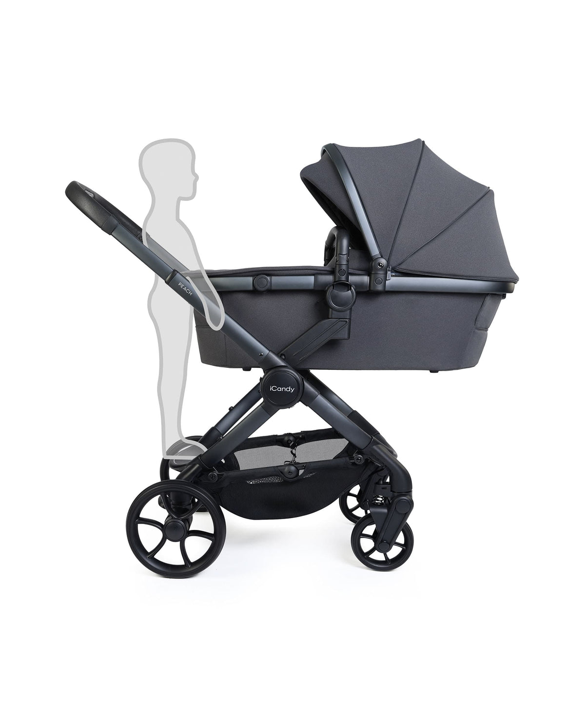 iCandy Peach 8 Complete Pushchair Bundle with Maxi-Cosi Pebble Slide Pro Car Seat & Base  - Grey