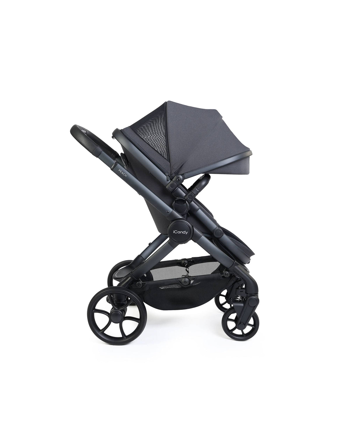 iCandy Peach 8 Complete Pushchair Bundle with Maxi-Cosi Pebble Slide Pro Car Seat & Base  - Grey
