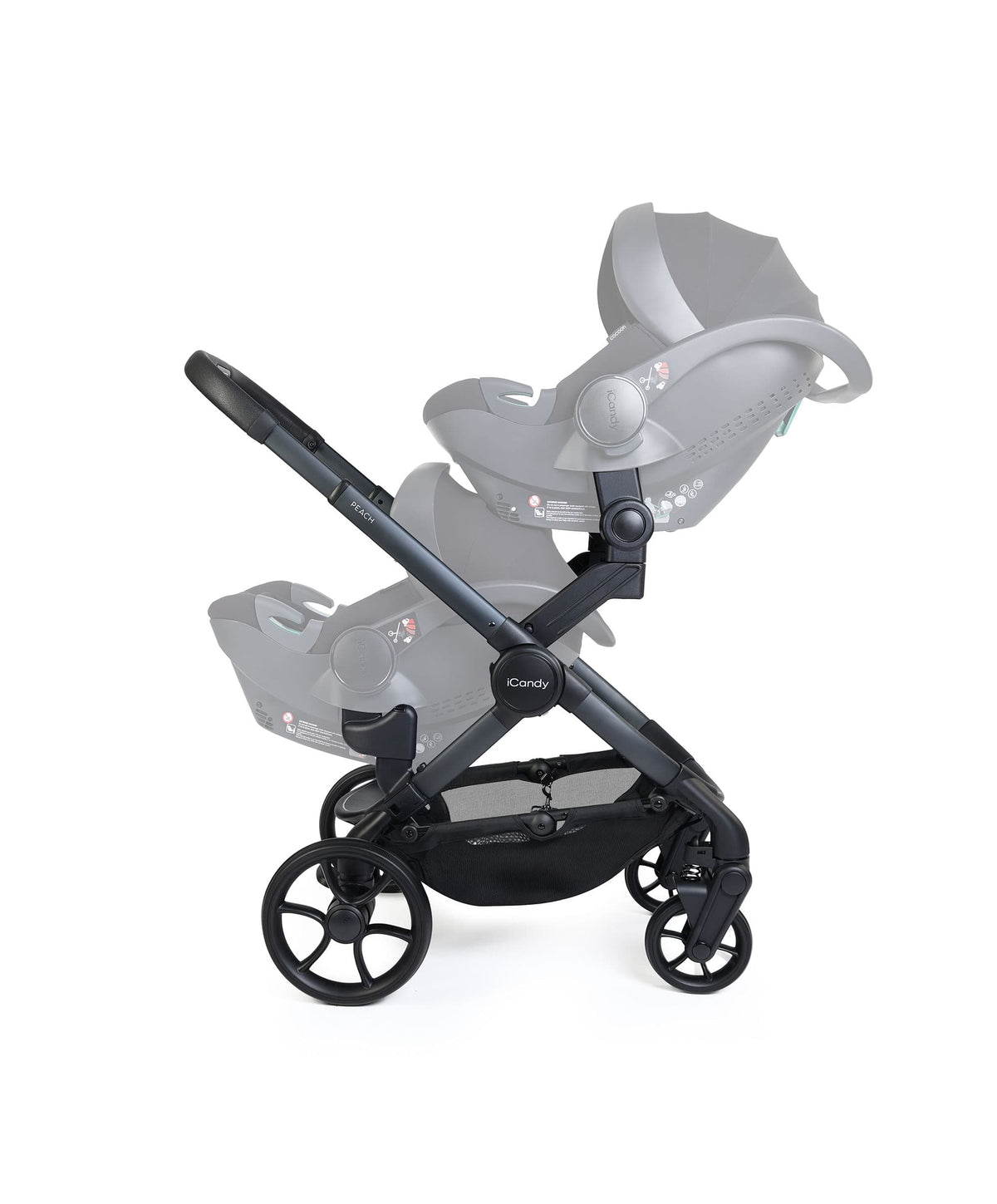 iCandy Peach 8 Twin Complete Pushchair Bundle - Grey