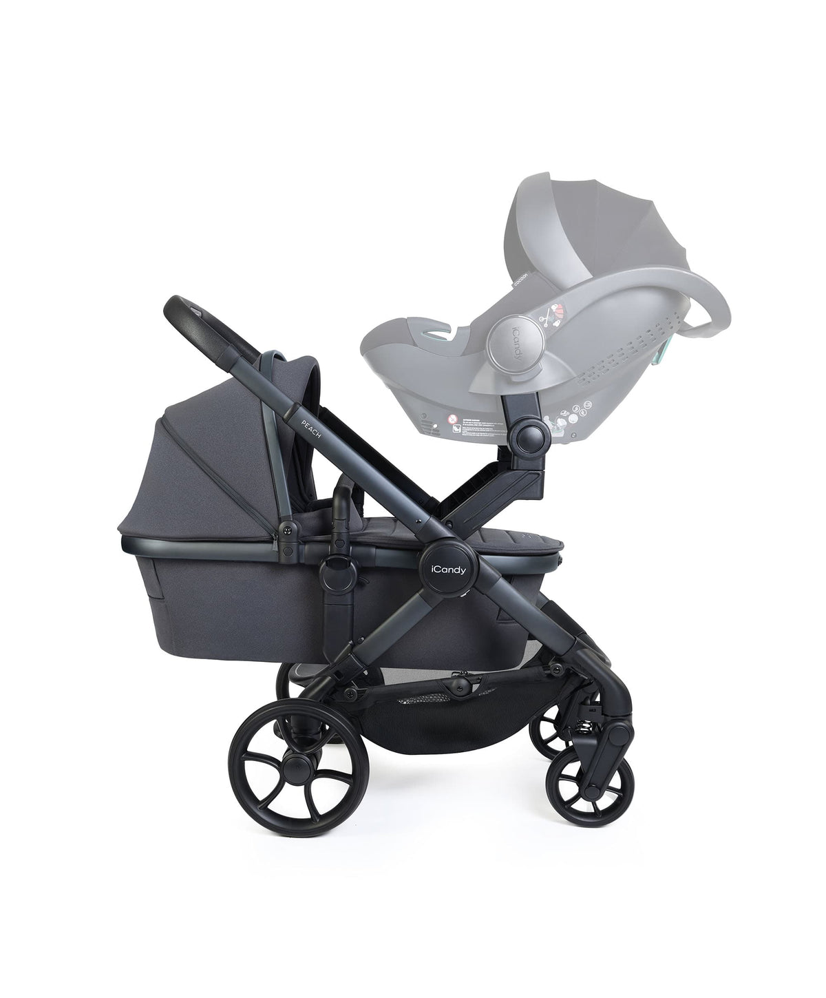 iCandy Peach 8 Twin Complete Pushchair Bundle - Grey