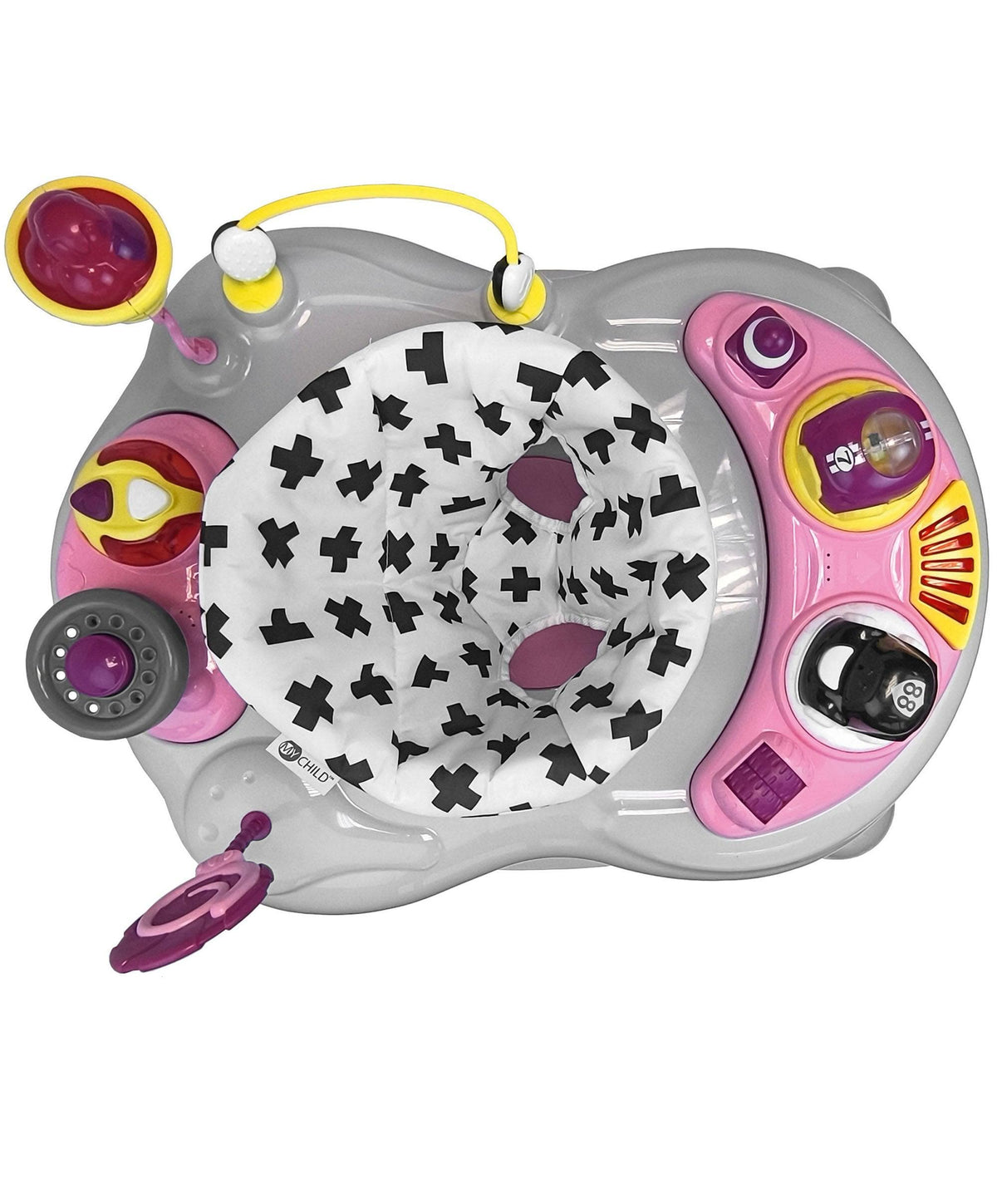 Mychild® Roundabout 4-in-1 Activity Walker, Pink Neutral
