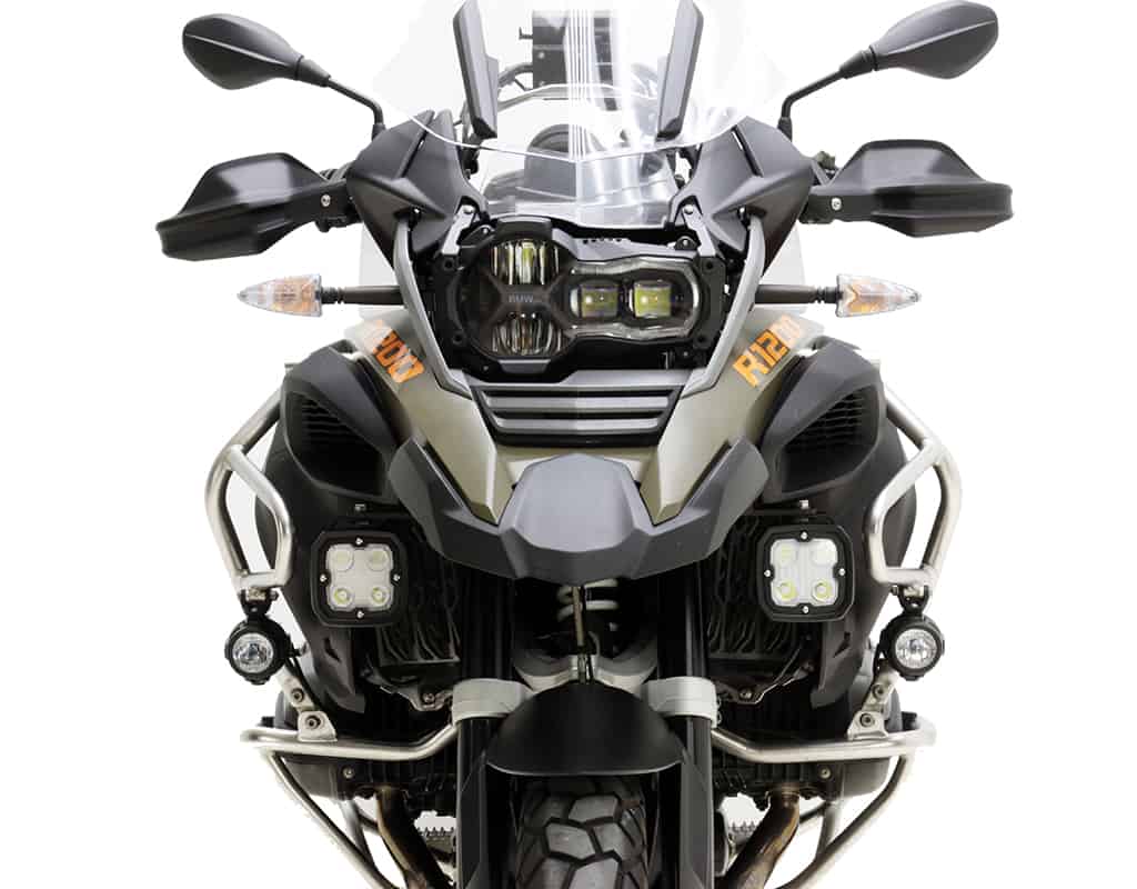 DENALI Light Mount for BMW R1200GS LC Adventure & R1250GS Adventure (Shown with DENALI D4 lights mounted - Sold separately)