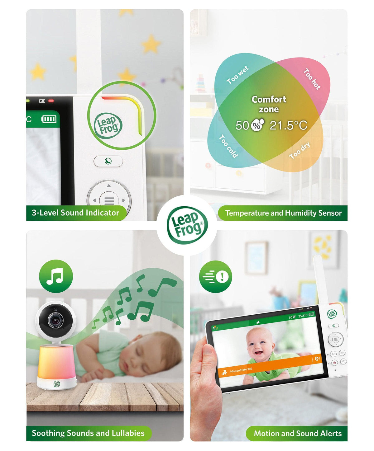 Leapfrog 7 Inch LF4917HD Pan & Tilt Monitor with Floorstand - White