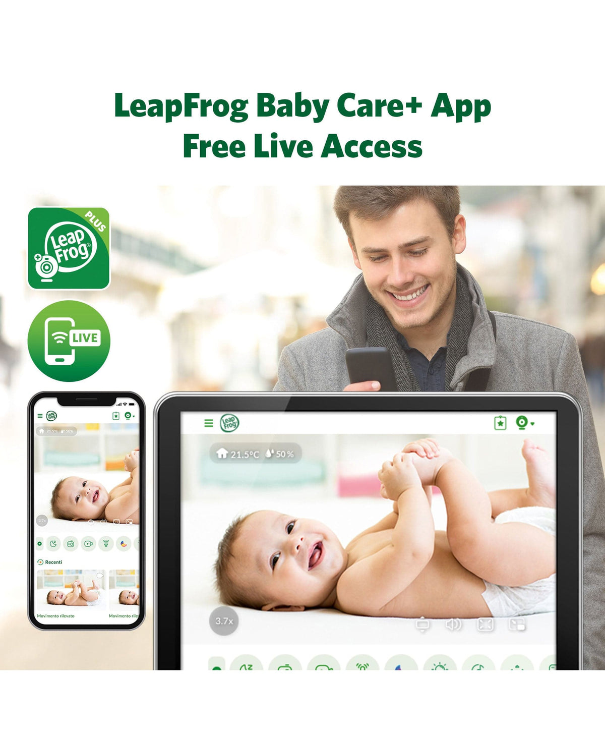 LeapFrog LF4915HD 5 Inch Wi-Fi  Pan & Tilt Monitor & Floorstands