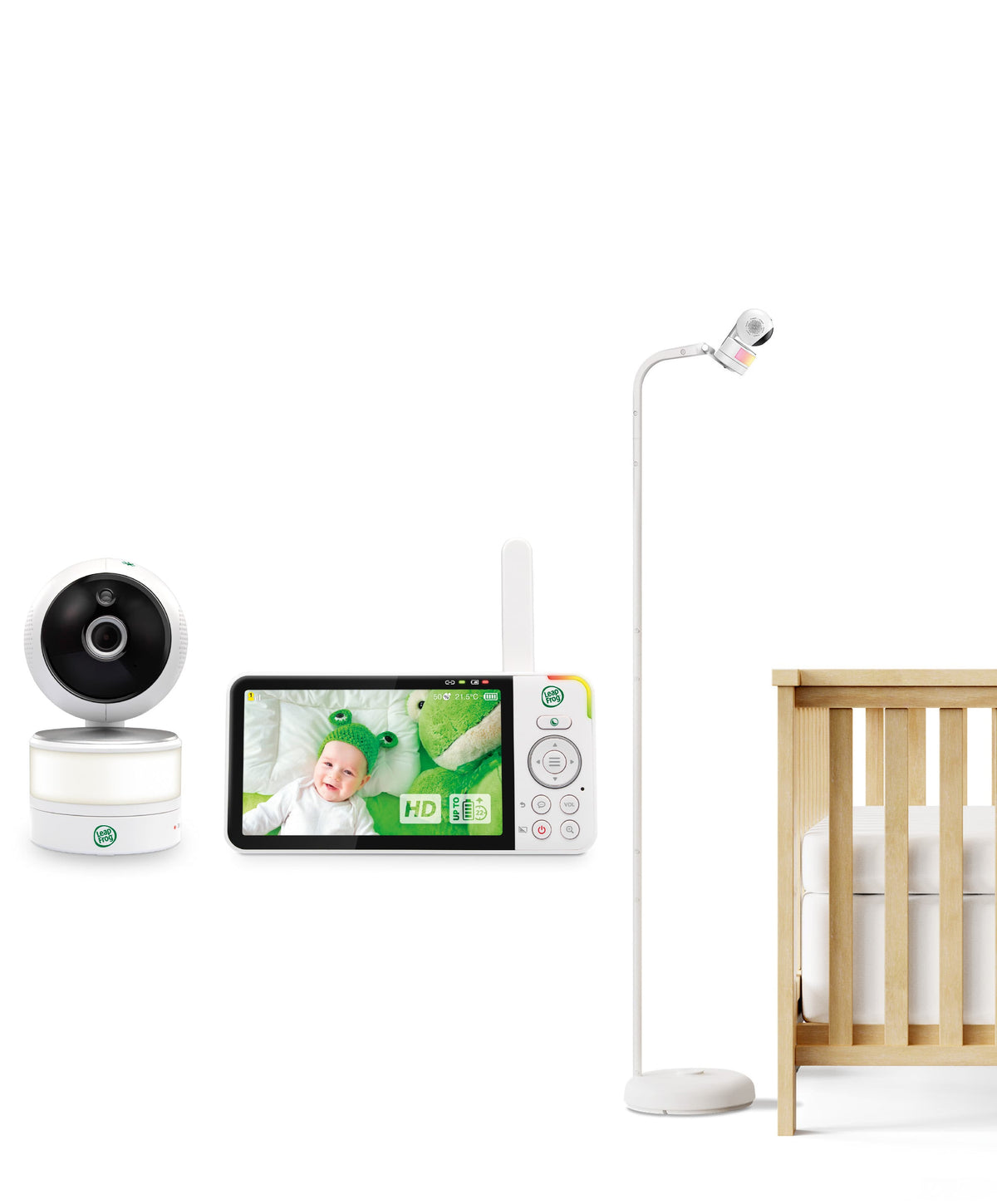 LeapFrog LF915HD 5 Inch Video Baby Monitor & Floorstand - White