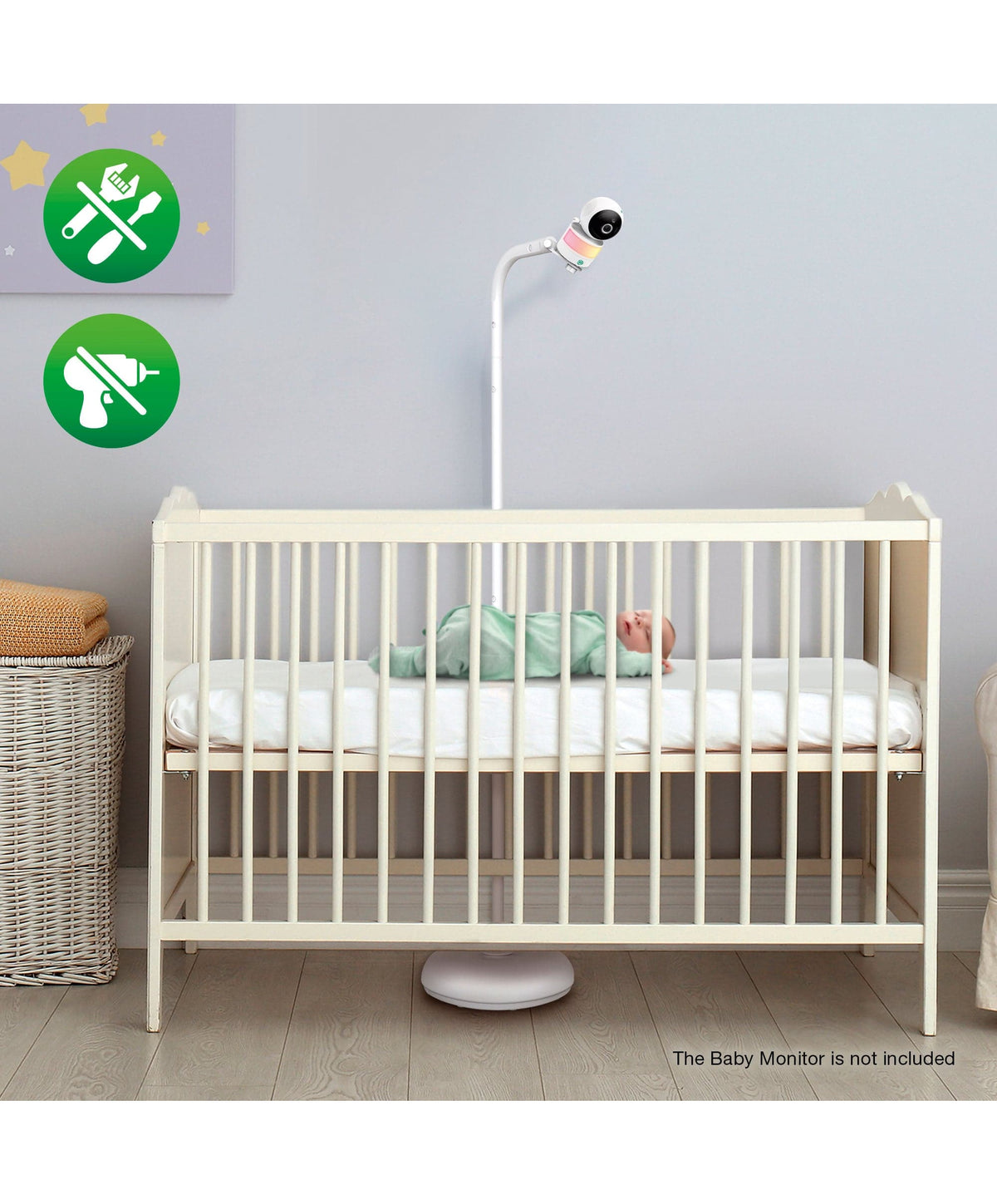 LeapFrog LF915HD 5 Inch Video Baby Monitor & Floorstand - White