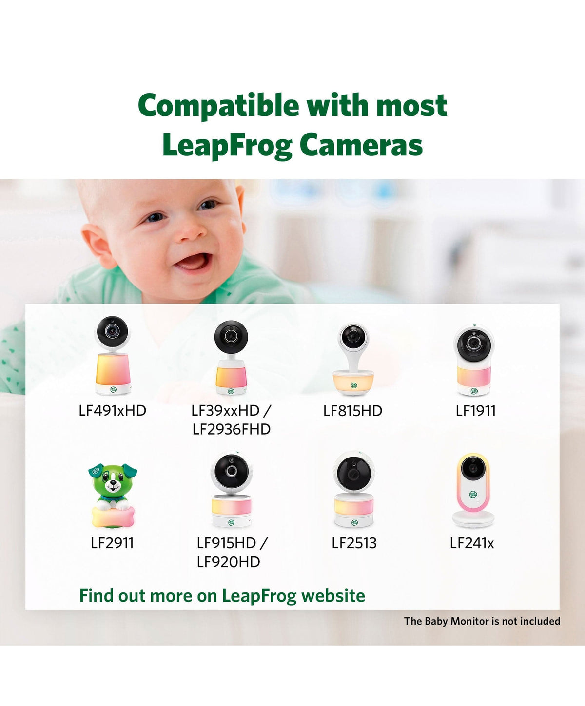 Leapfrog 7 Inch LF4917HD Pan & Tilt Monitor with Floorstand - White