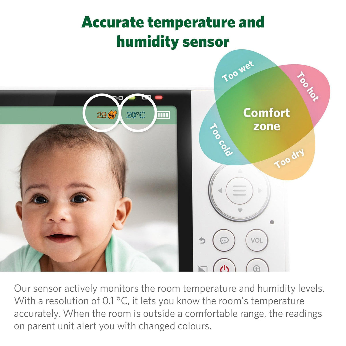 LeapFrog LF915HD 5 Inch Video Baby Monitor & Floorstand - White