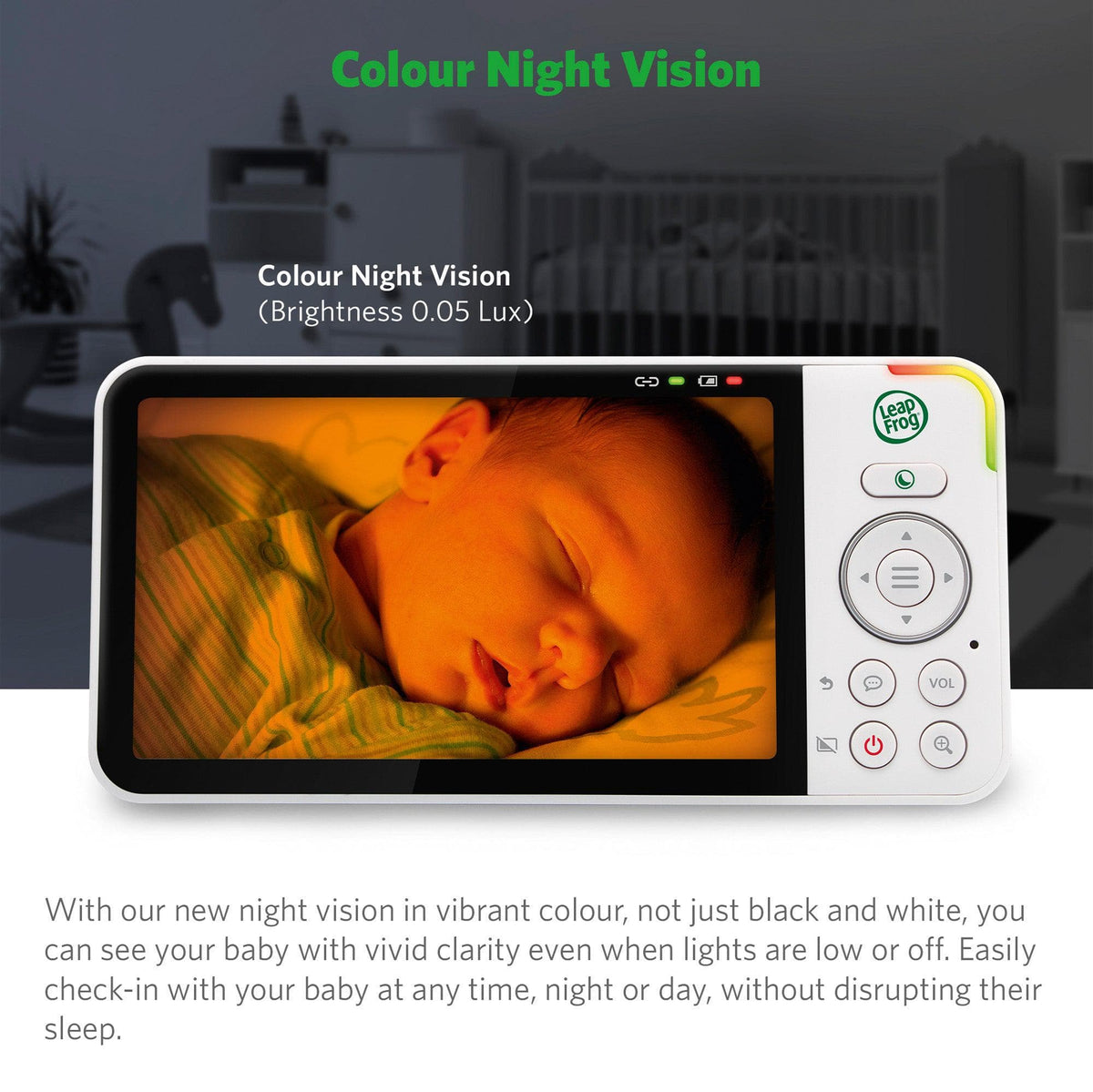 LeapFrog LF915HD 5 Inch Video Baby Monitor & Floorstand - White