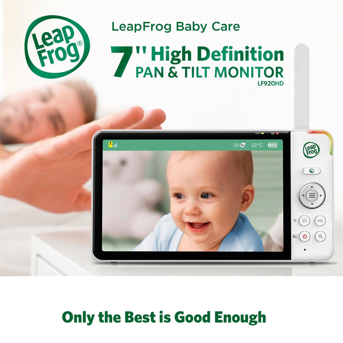 LeapFrog LF920HD 7 Inch Video Baby Monitor & Floorstand - White