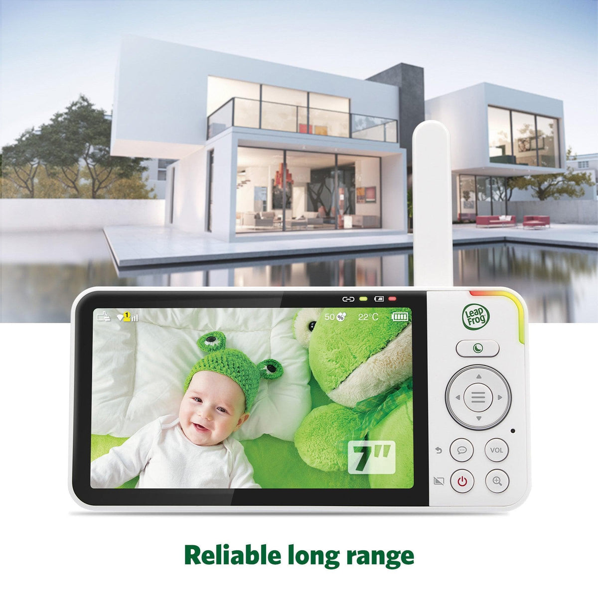 LeapFrog LF920HD 7 Inch Video Baby Monitor & Floorstand - White