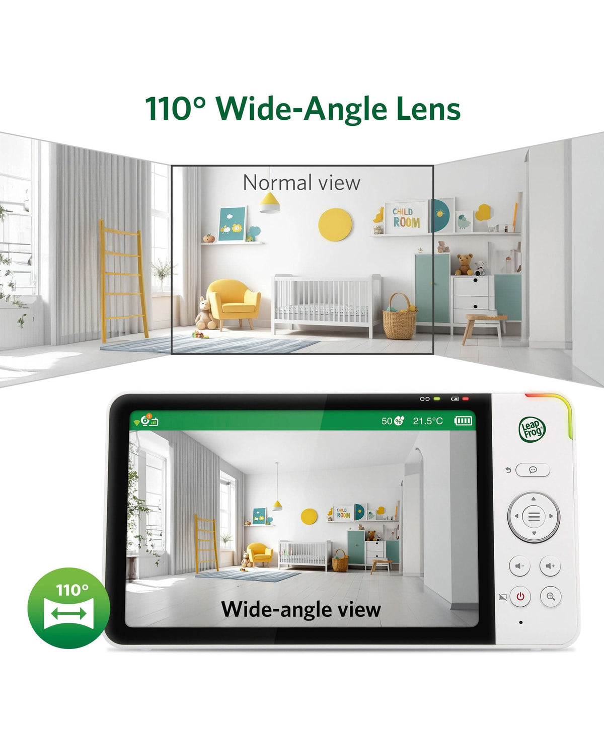 LeapFrog  LF5817HD 7 Inch Over-the-Cot Smart Baby Monitor