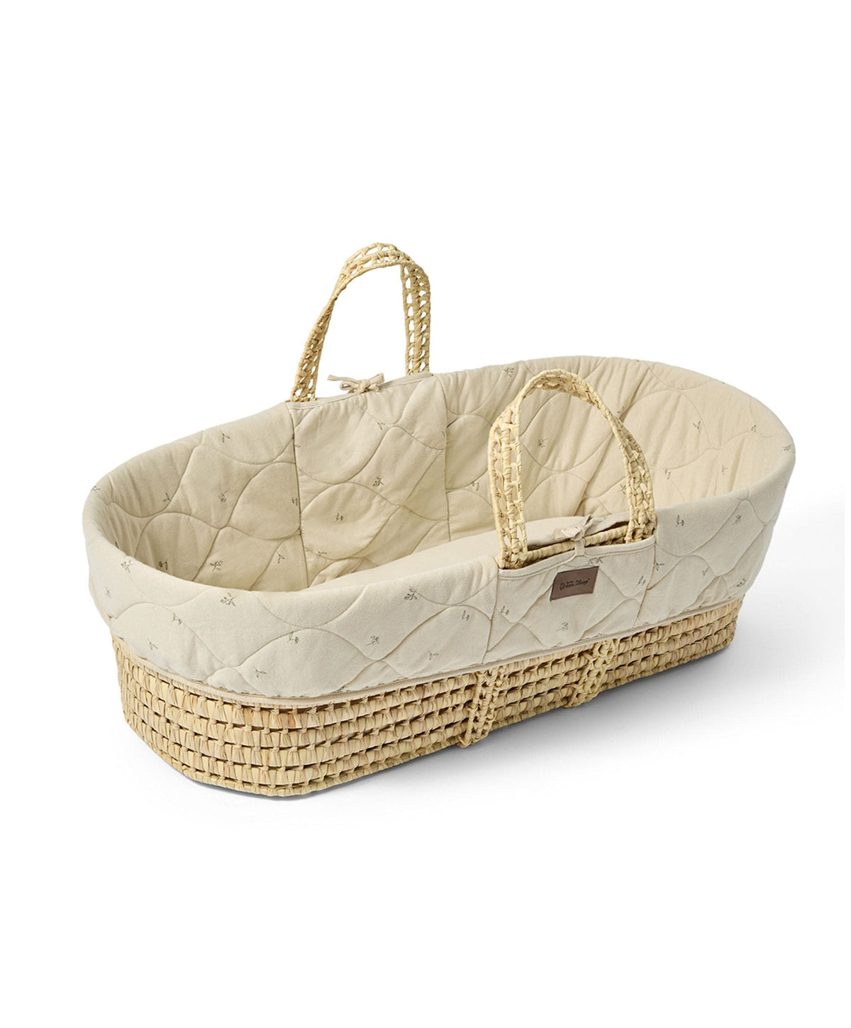 Quilted Moses Basket & Mattress - Floral