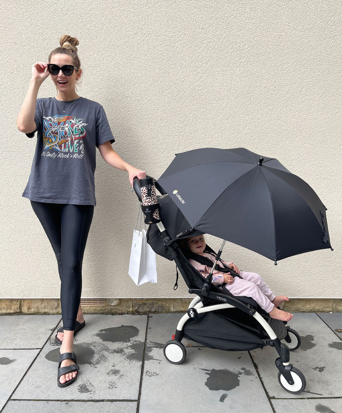 LittleLife Buggy Parasol Black