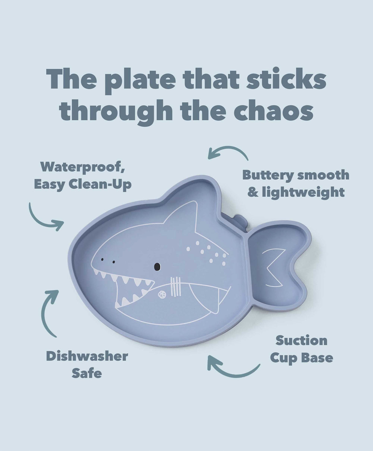 Loulou Lollipop Snack Plate - Sarah Shark