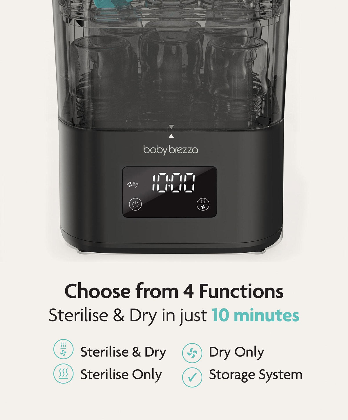 Baby Brezza SuperQuick Steriliser Dryer - Black