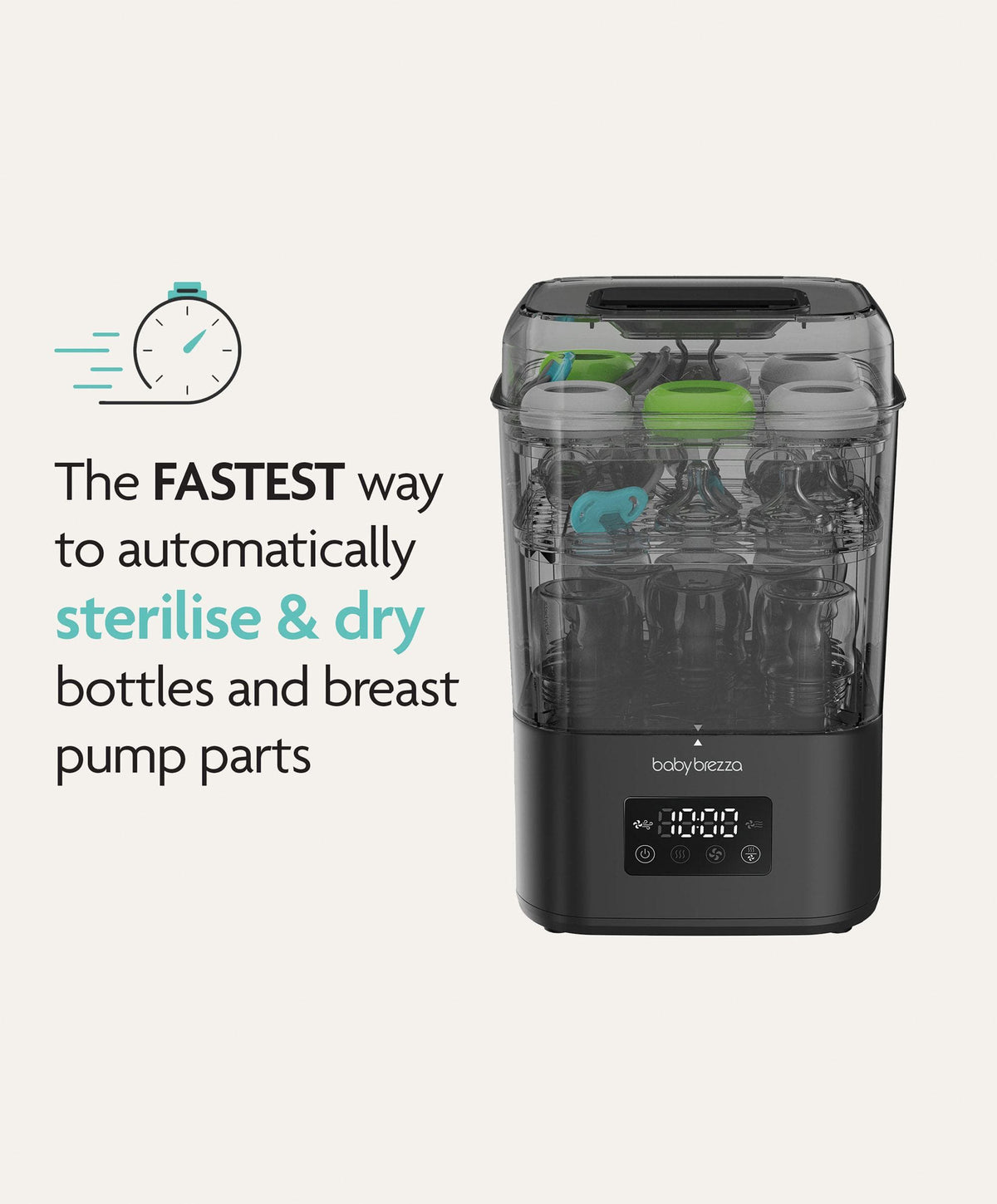 Baby Brezza SuperQuick Steriliser Dryer - Black