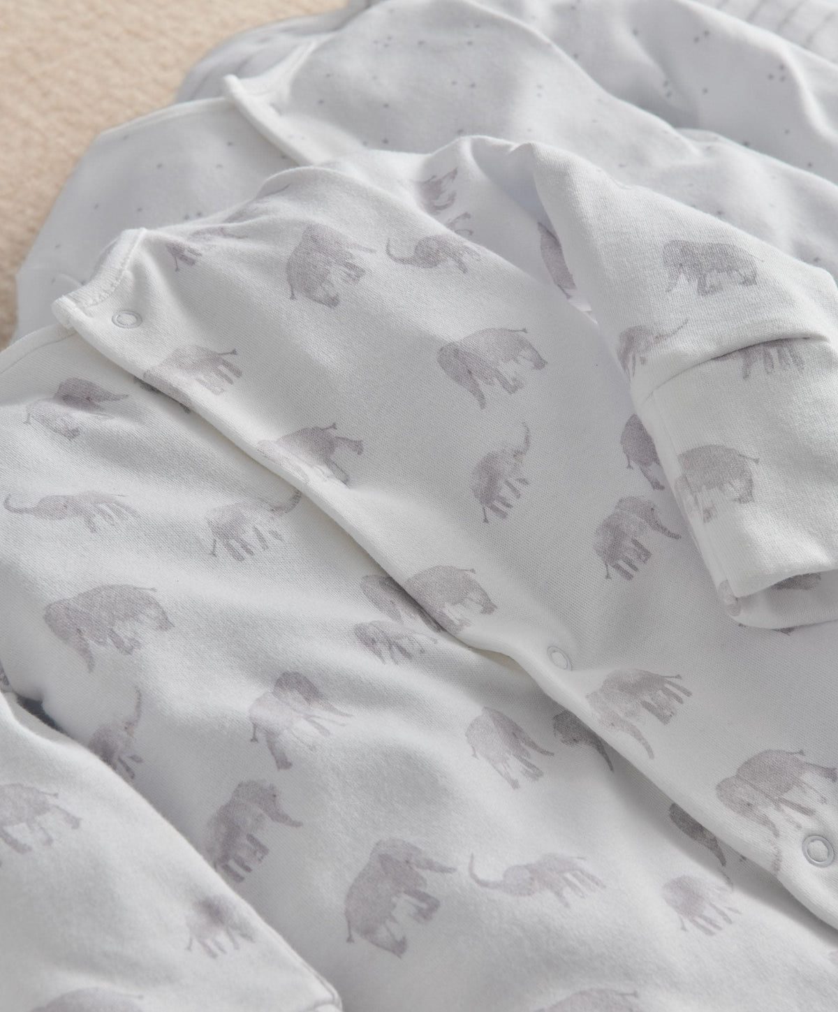 Elephant Print Sleepsuit