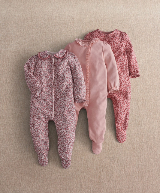 Floral Frill Detail Sleepsuit