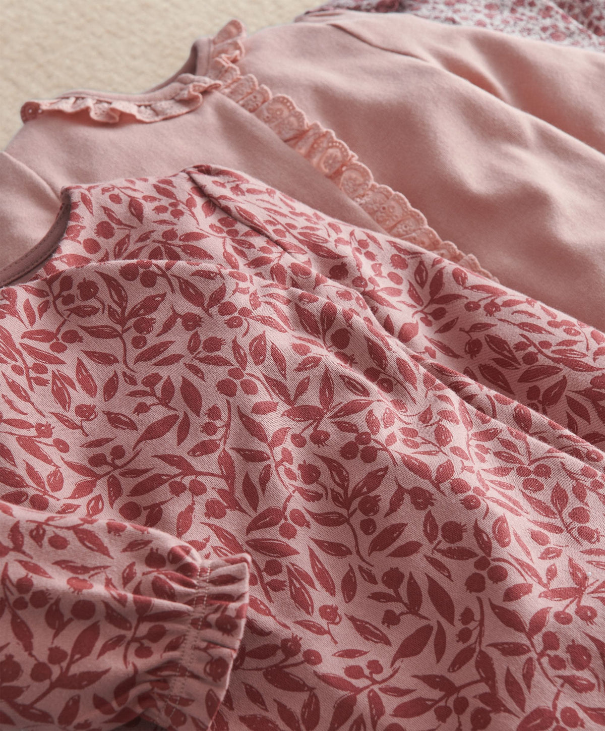 Floral Frill Detail Sleepsuit