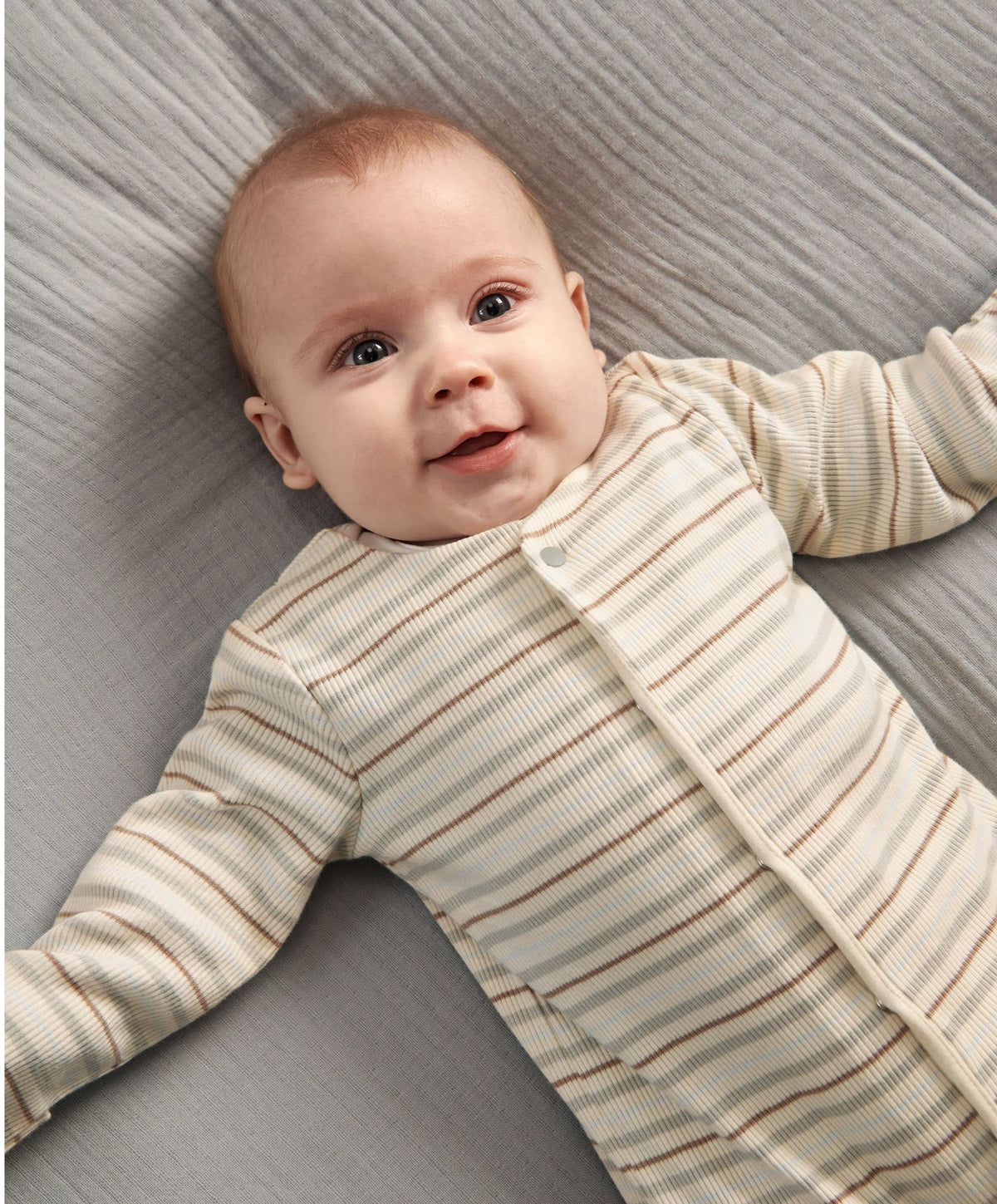 Ribbed Stripe Sleepsuit