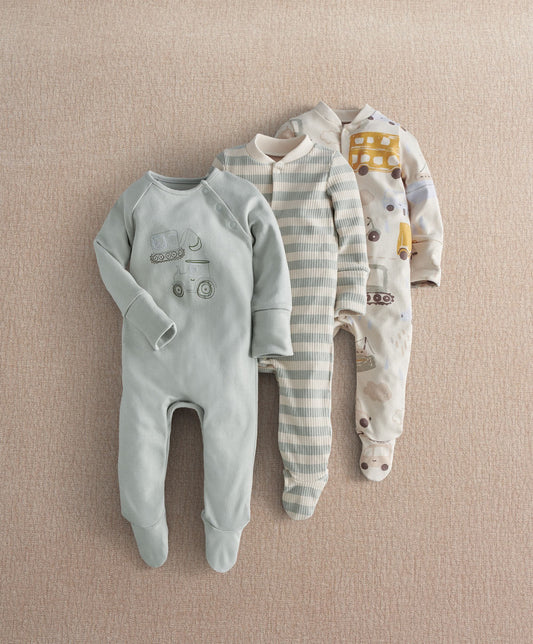 Transport Sleepsuits (Pack of 3)