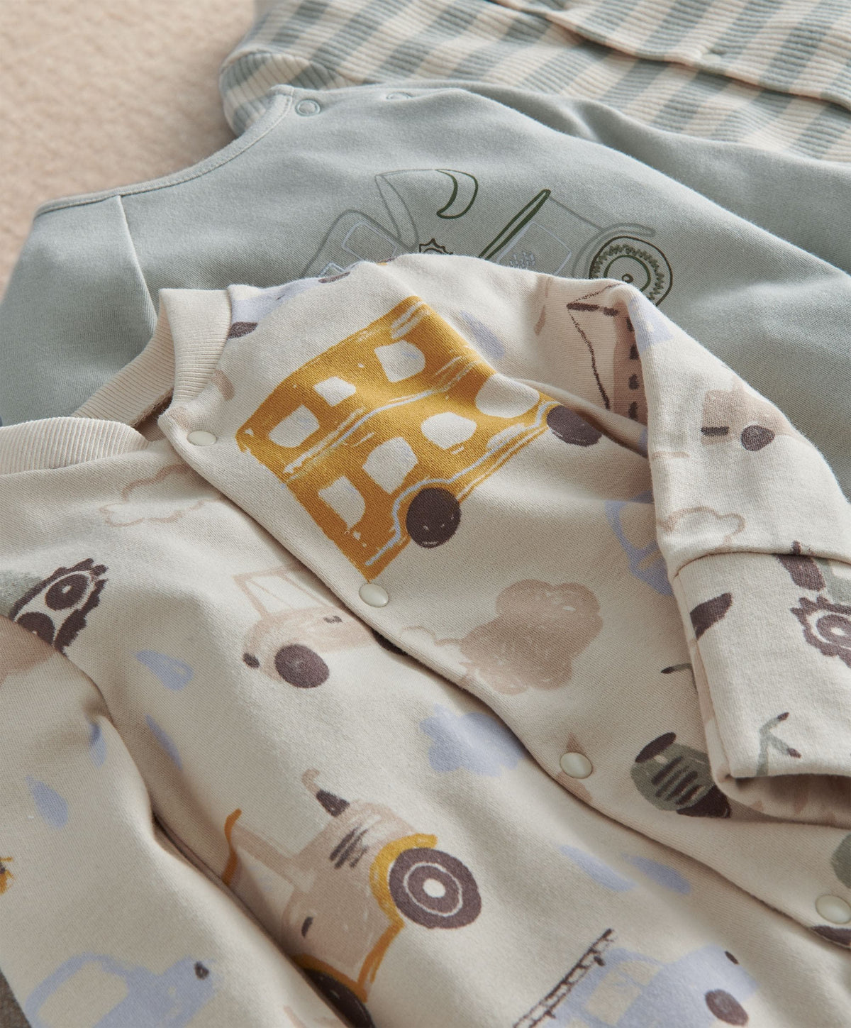 Transport Sleepsuits (Pack of 3)