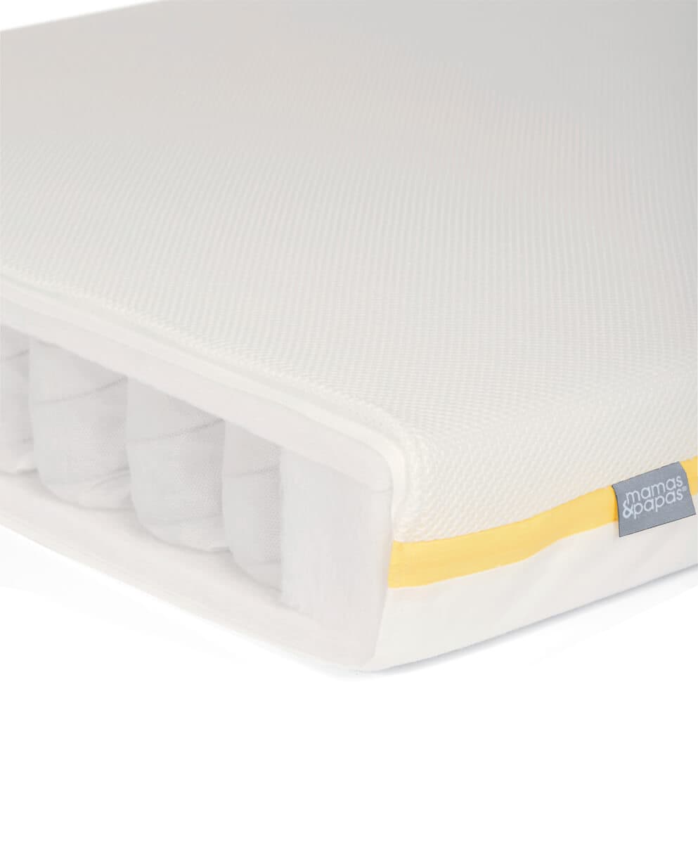 Atlas Nursery Furniture & Signature Airflow Pocket Spring Cotbed Mattress Bundle - Warm Beige