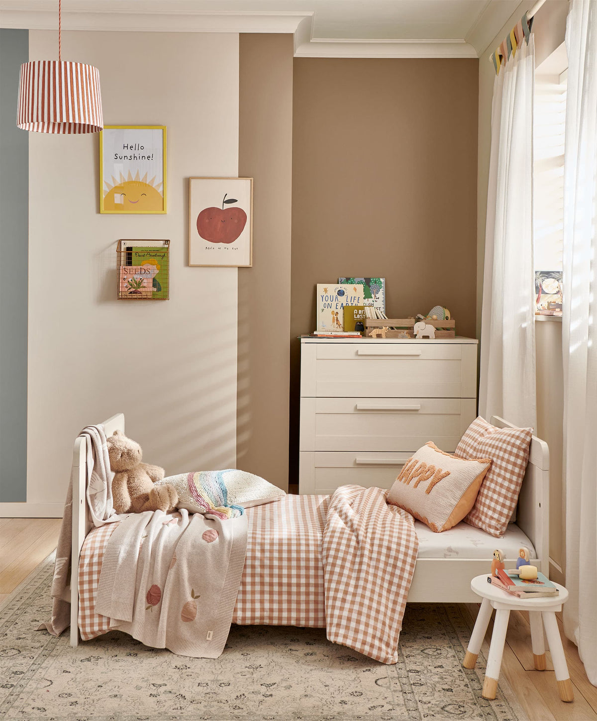 Atlas Nursery Furniture & Signature Airflow Pocket Spring Cotbed Mattress Bundle - Warm Beige