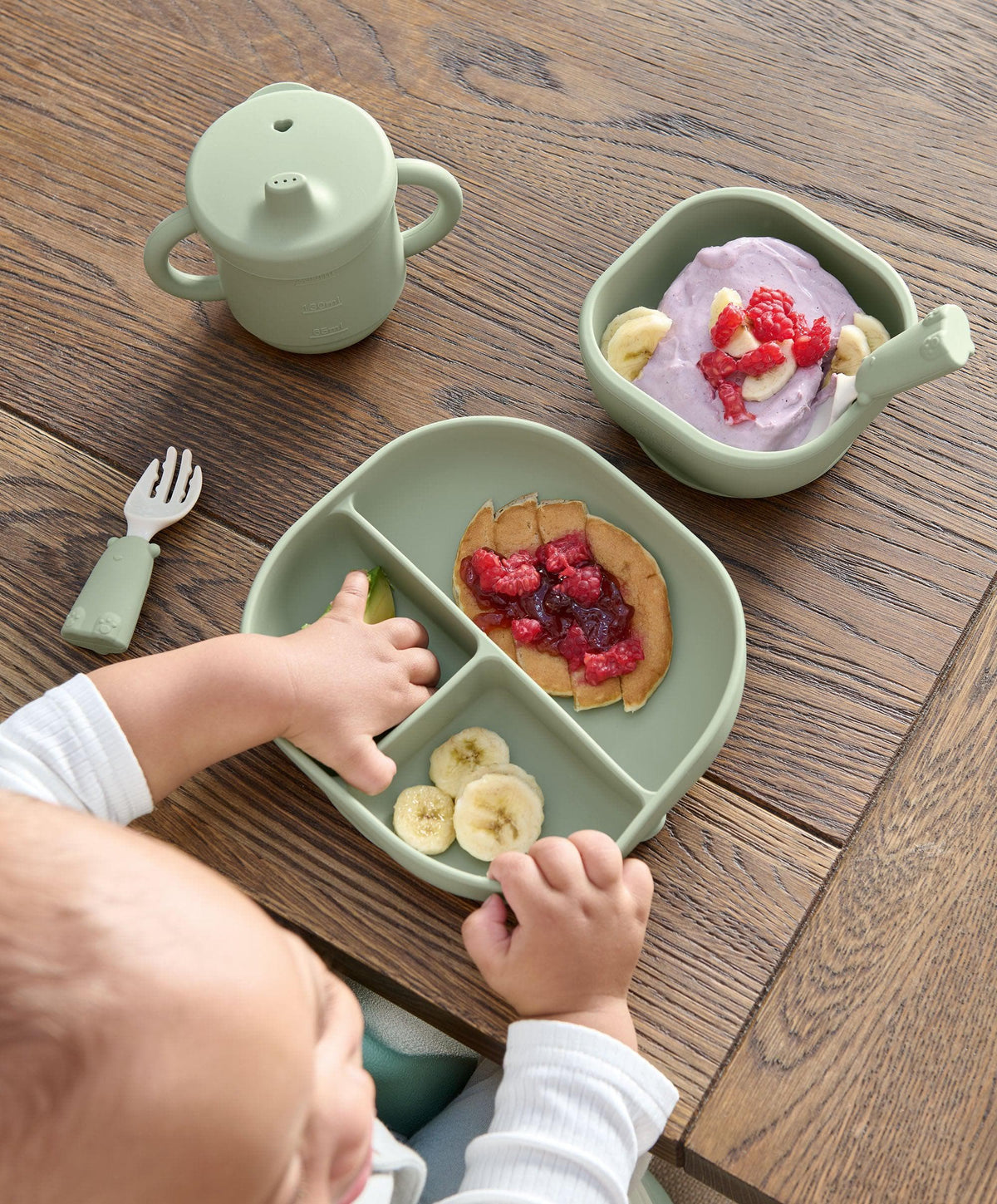 First Mealtime Silicone Set - Kiwi