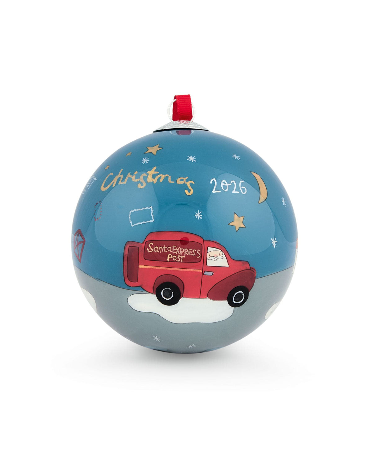 My First Christmas Glass Bauble 2026 - Blue