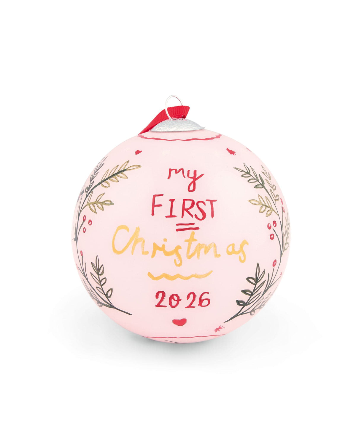 My First Christmas Glass Bauble - Pink