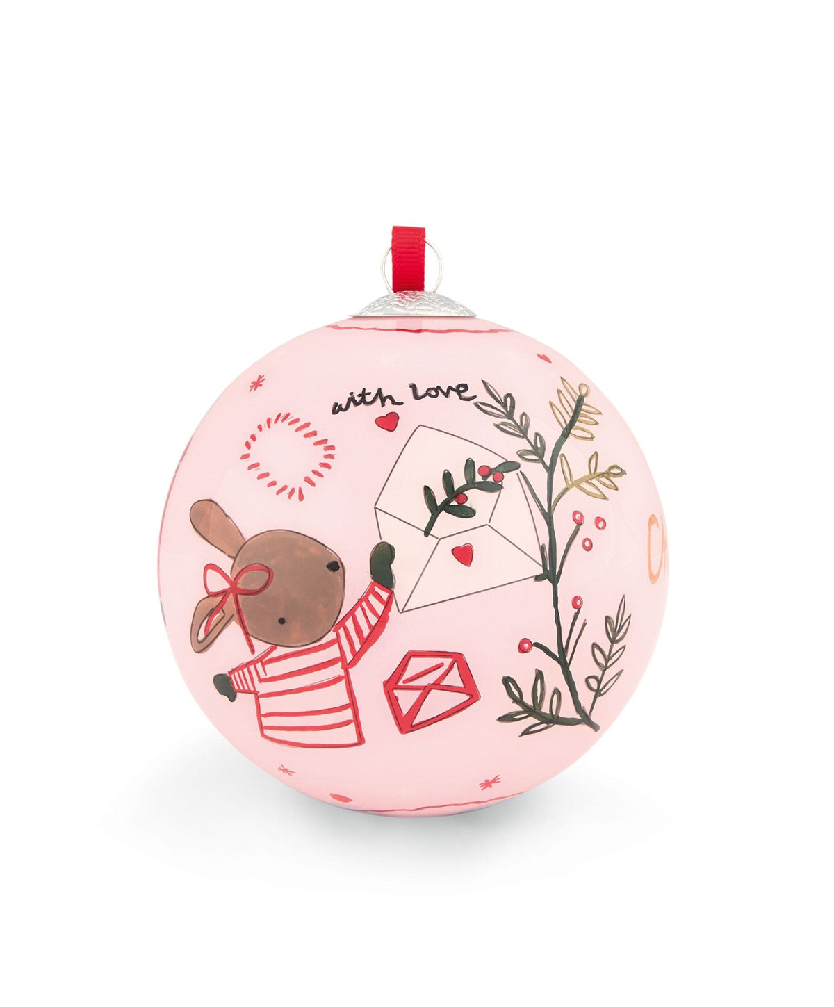 My First Christmas Glass Bauble - Pink