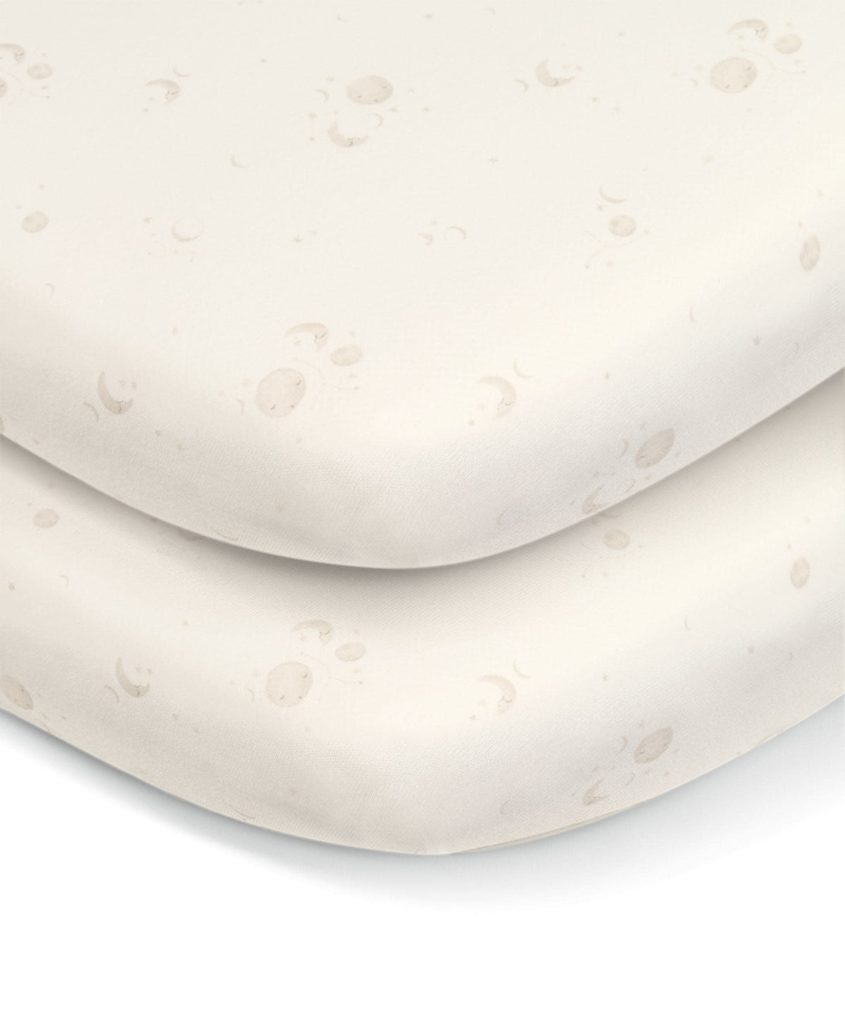 Lua 2 Bedside Crib Bundle with Cosmic Sheets & Mattress Protector - Mocha