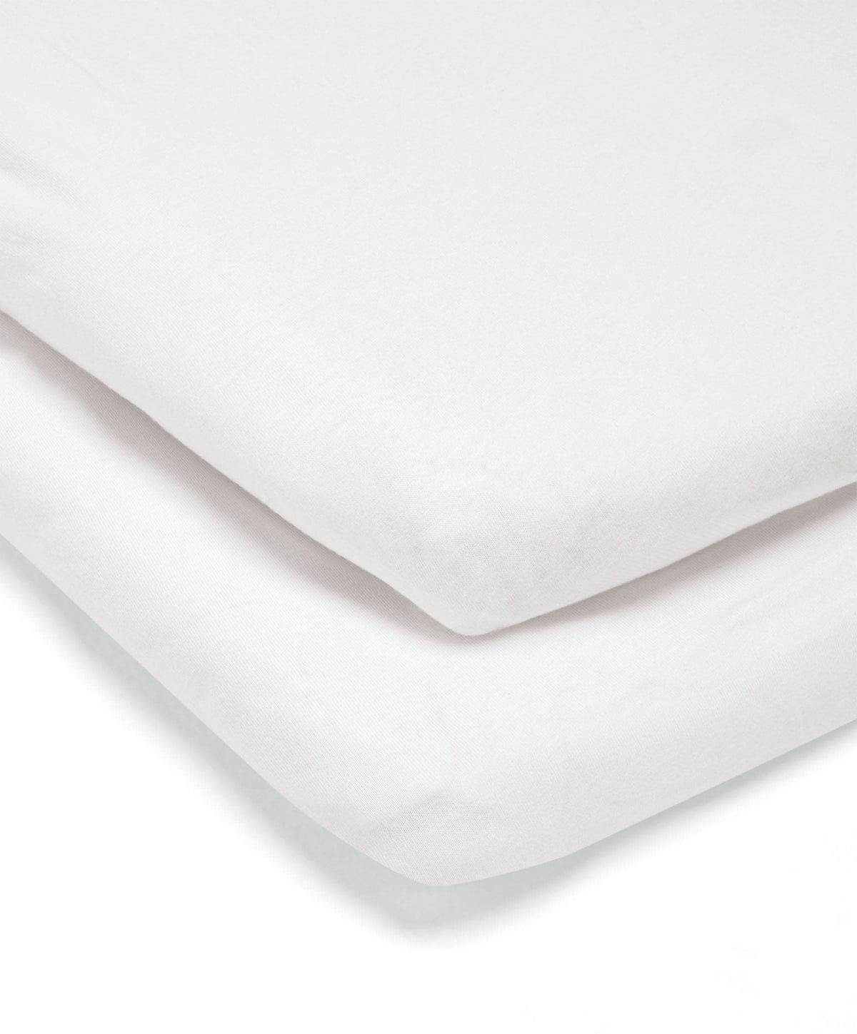 Lua 2 Bedside Crib Bundle with White Sheets & Mattress Protector - Mocha