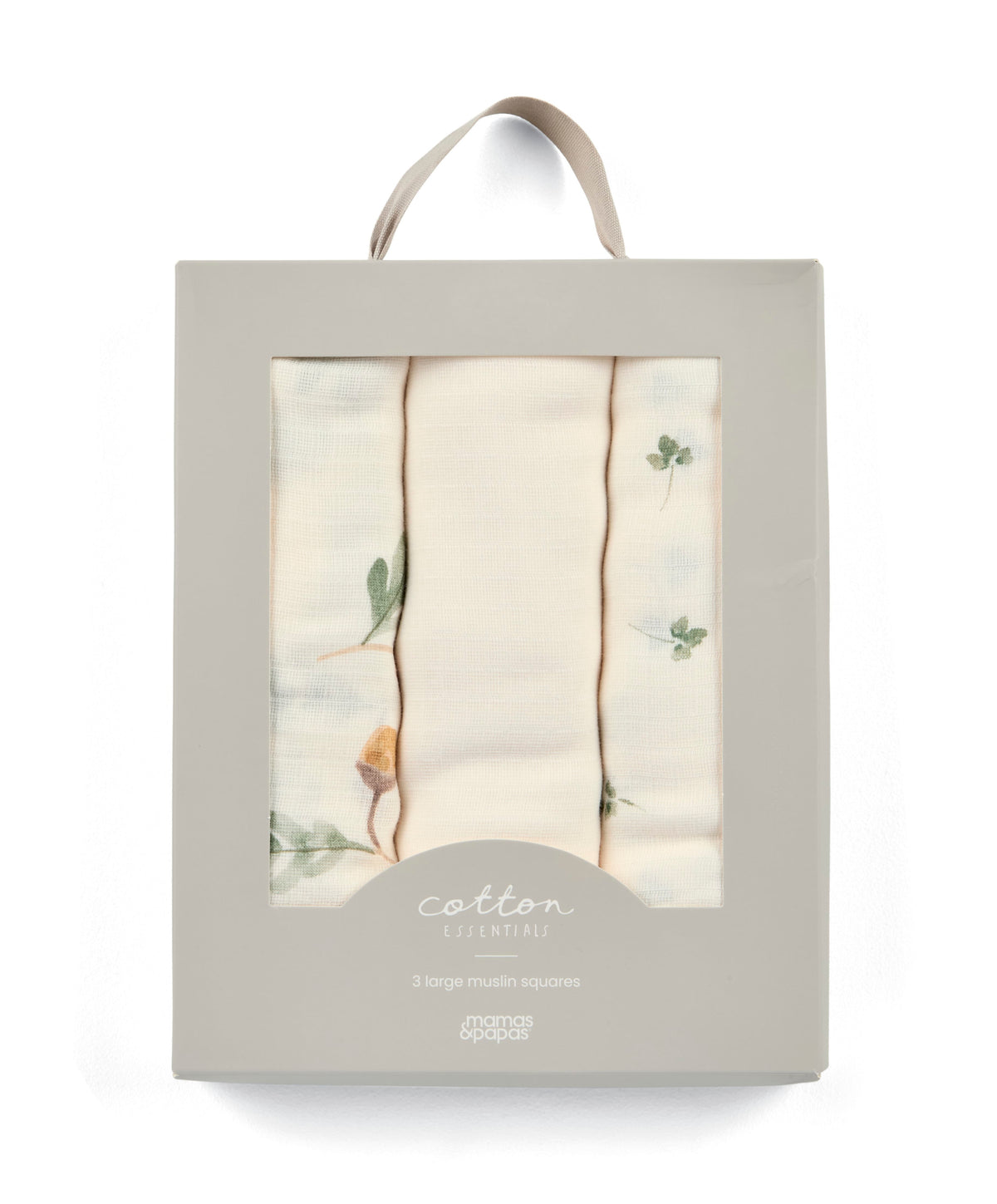 Large Muslin Squares (Pack of 3) - Acorn/Clover