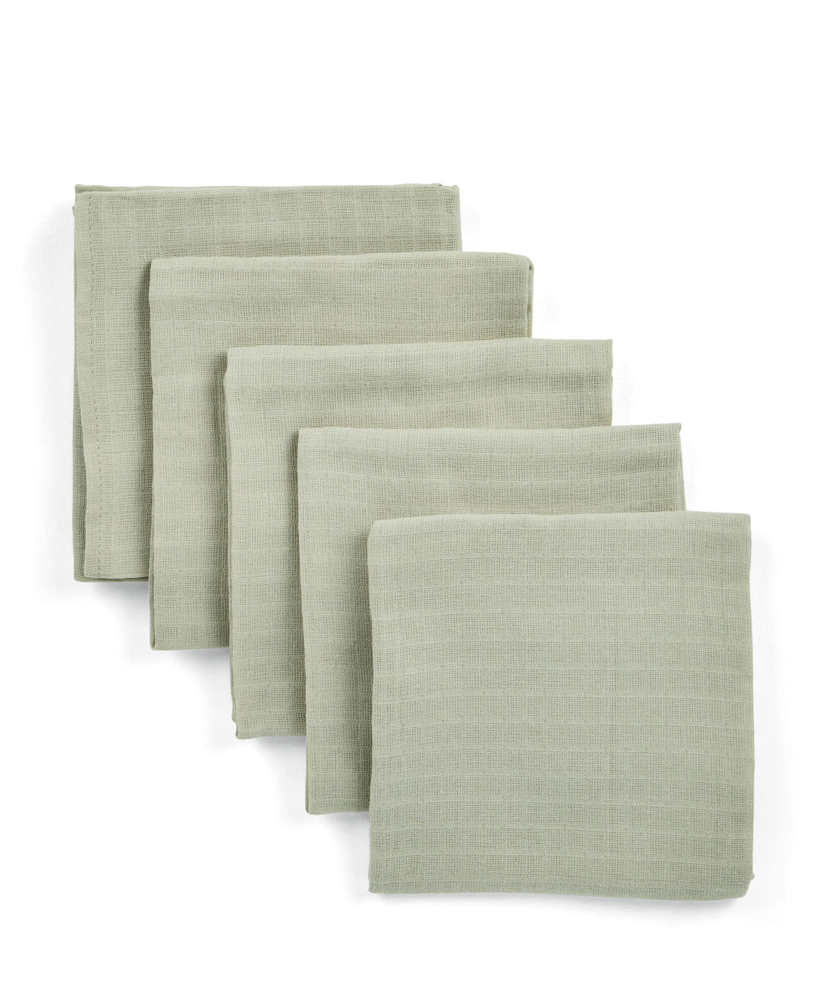 Muslin Squares (Pack of 5) - Sage Green