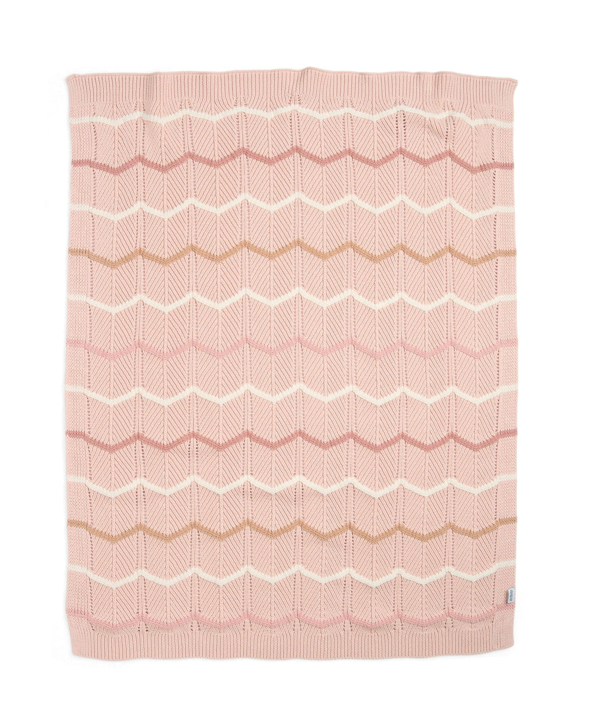 Knitted Blanket - Pink Wave