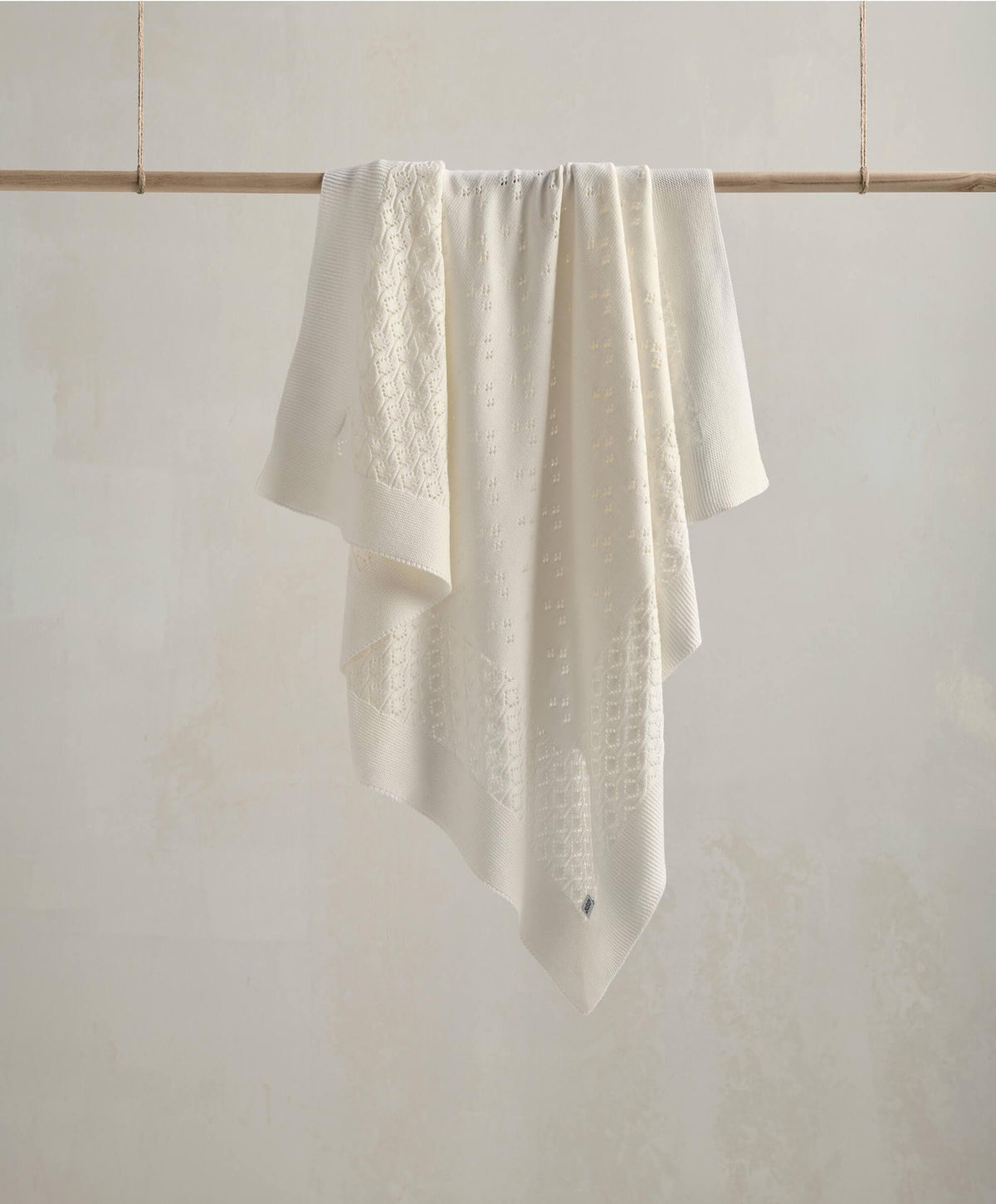 Knitted Blanket - Pointelle