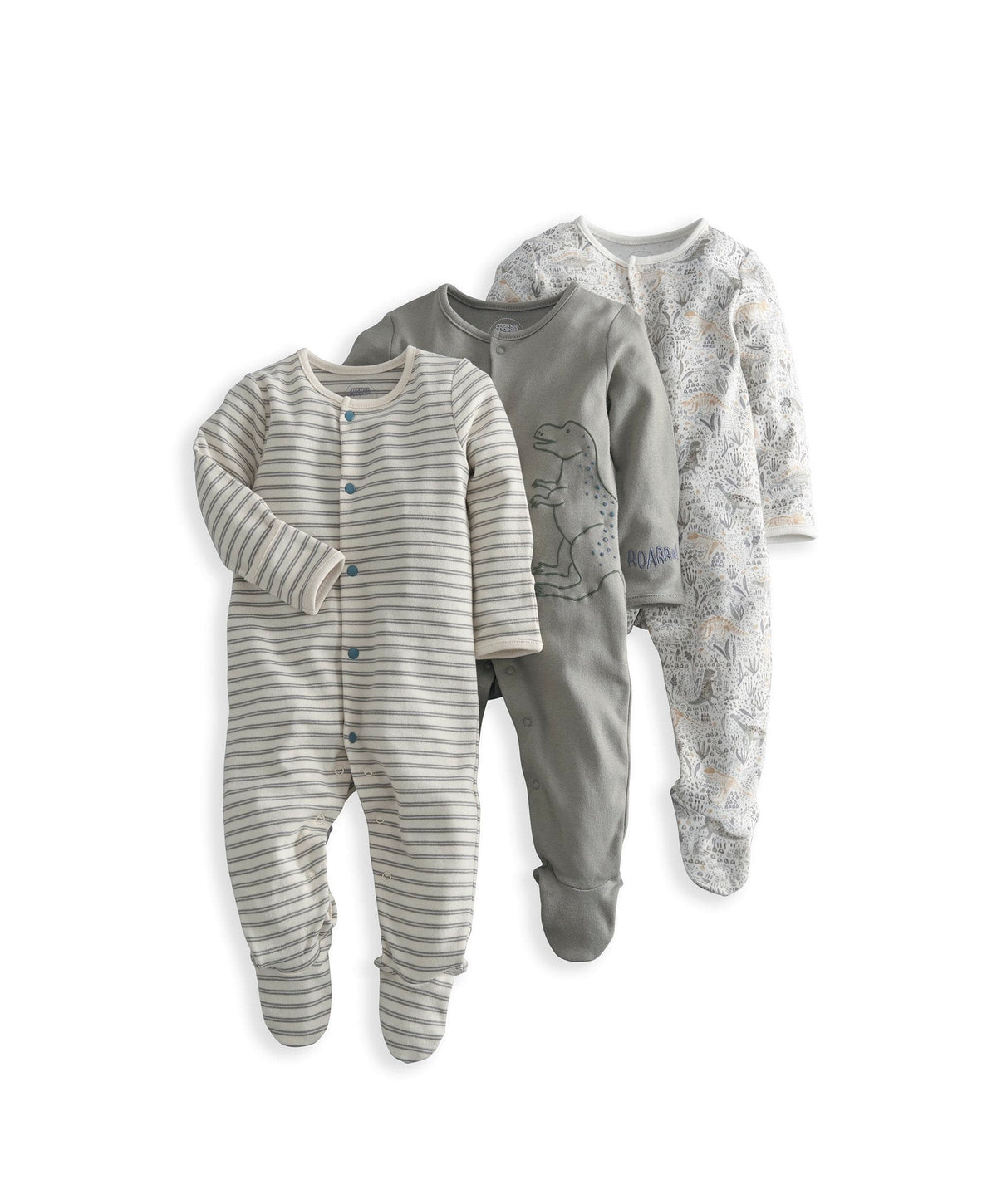 Born to Roar Sleepsuits (Pack of 3)