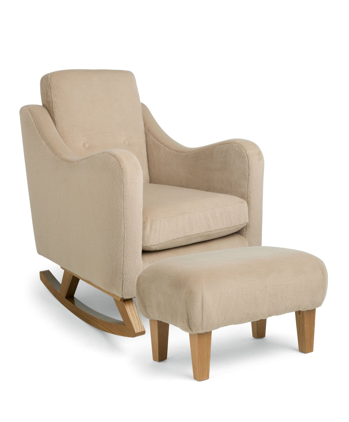 Bowdon Nursing Chair & Footstool Set - Almond Sherpa