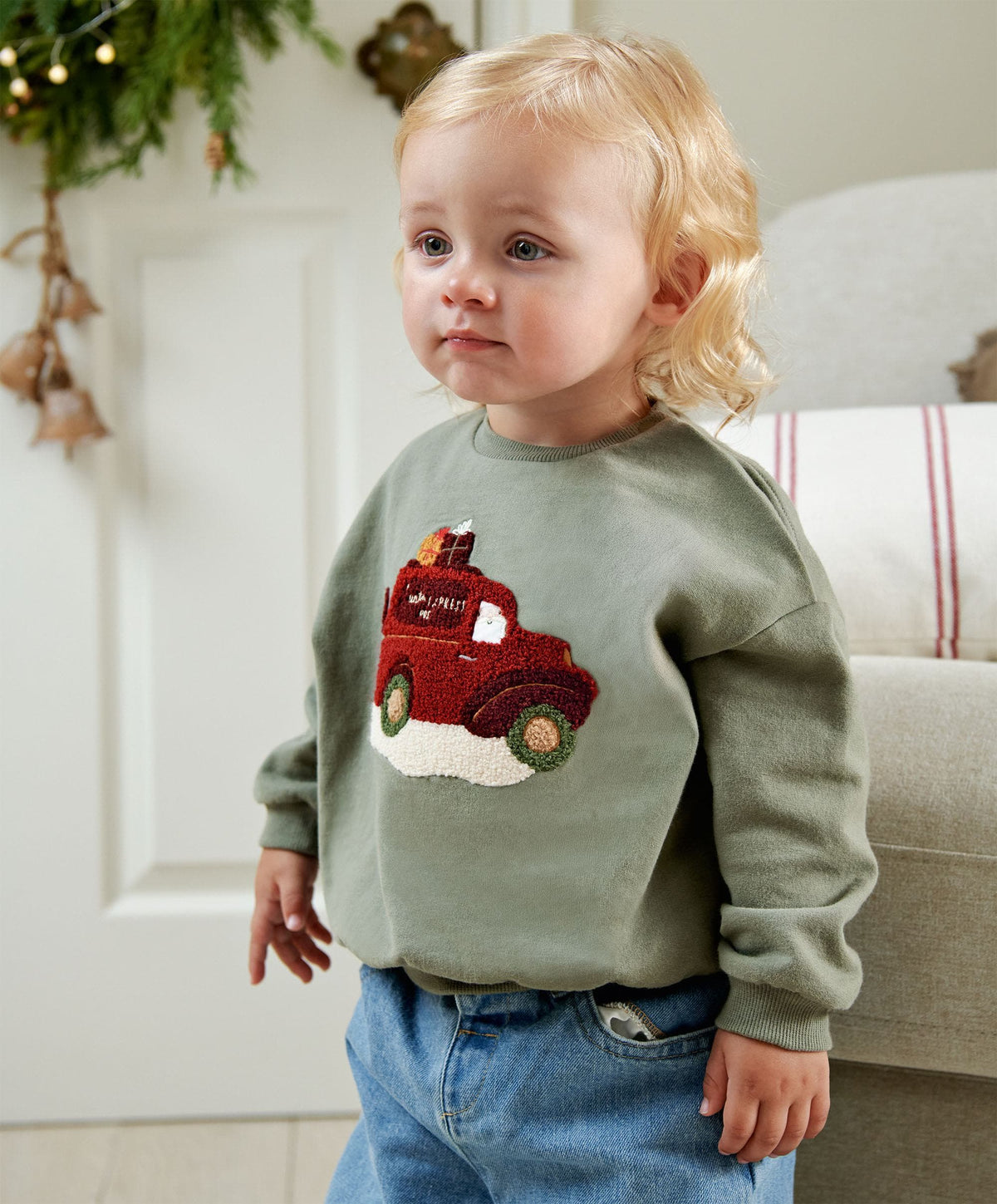 Christmas Santa Delivery Van Sweatshirt