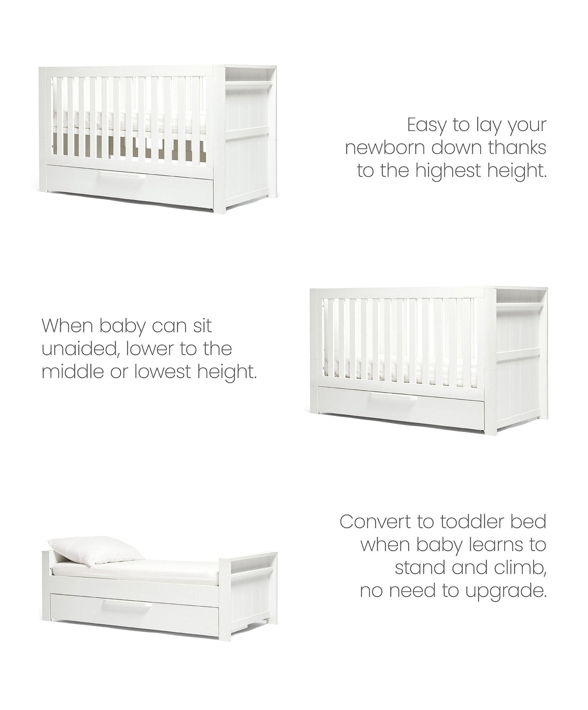 Franklin Cotbed - White Wash