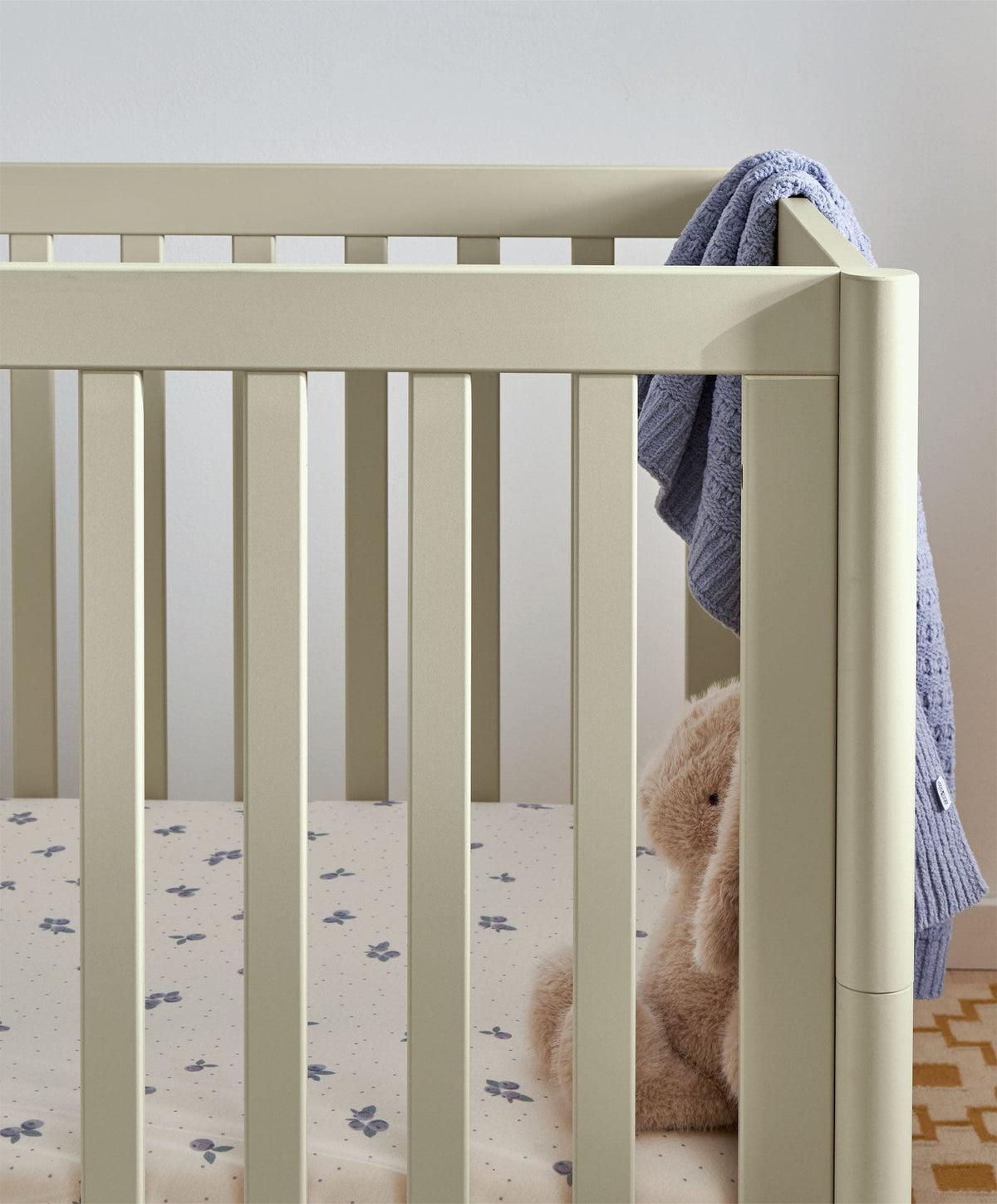 Eryn Cotbed with Signature Airflow Pocket Spring Cotbed Mattress - Willow Green
