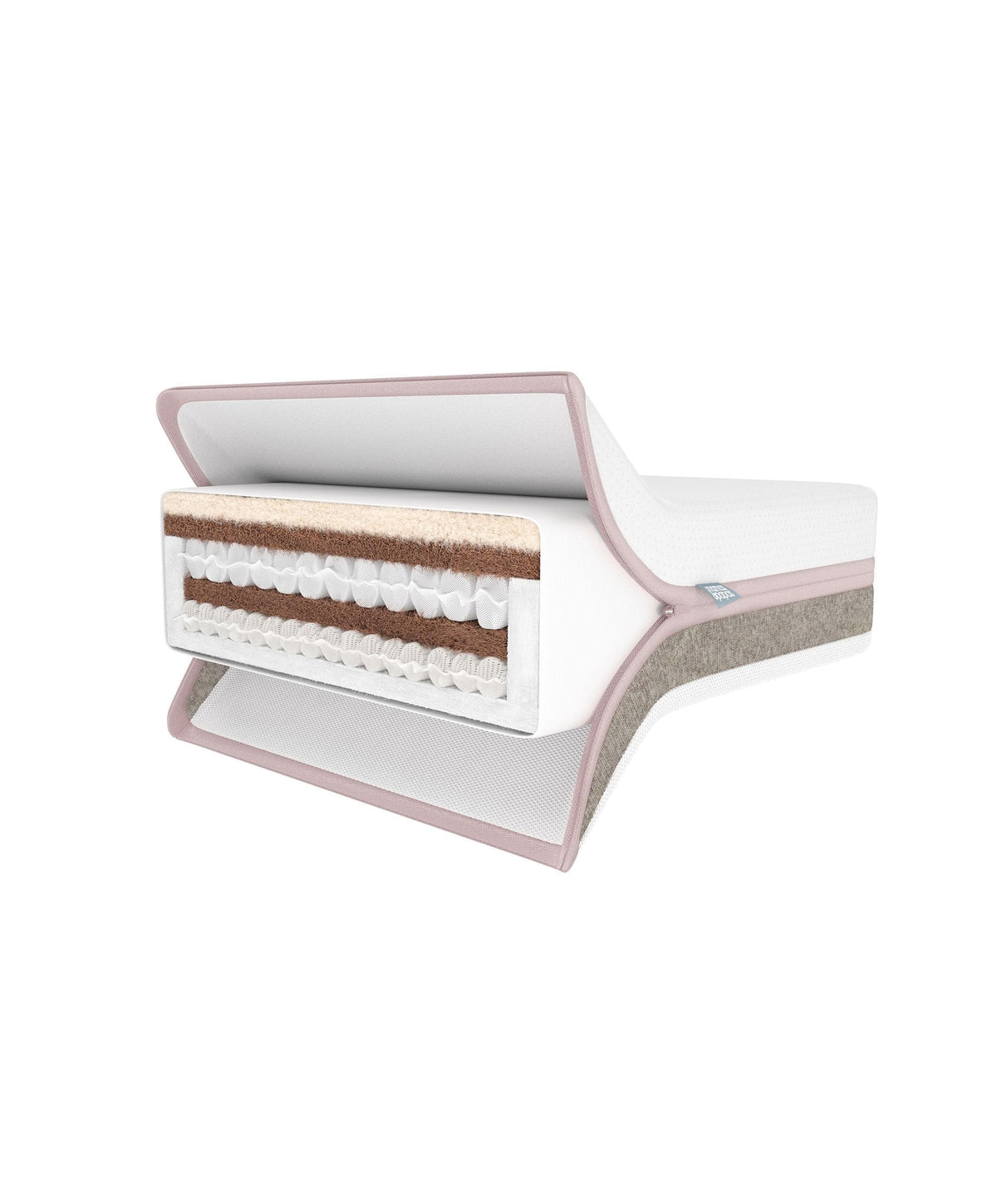 Franklin Cotbed with Luxury Hybrid Twin Cotbed Mattress - Walnut