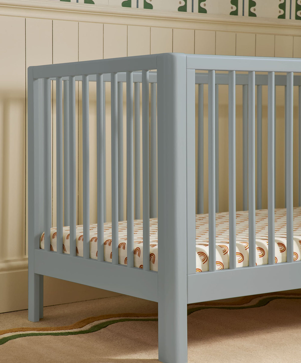 Arbor Cotbed & Signature Airflow Fibre Cotbed Mattress Bundle - Bluebell