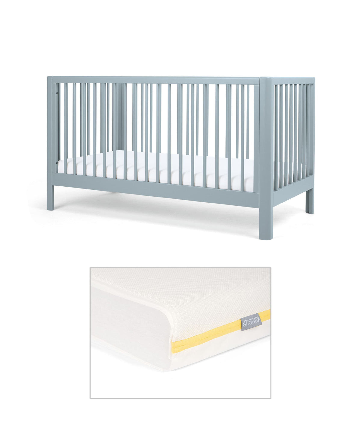Arbor Cotbed & Signature Airflow Fibre Cotbed Mattress Bundle - Bluebell